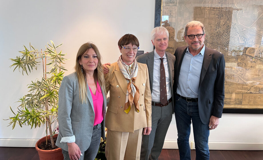 La nuova squadra della direzione della ULSS 6 Euganea, da sinistra: dott.ssa Elena Toffanello, dott.ssa Patrizia Benini, dr. Francesco Favretti, dr. Stefano Vianello