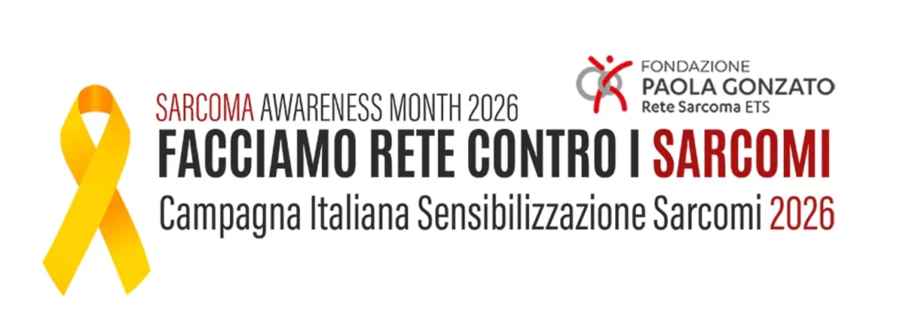 Sarcomi banner con fiocco giallo